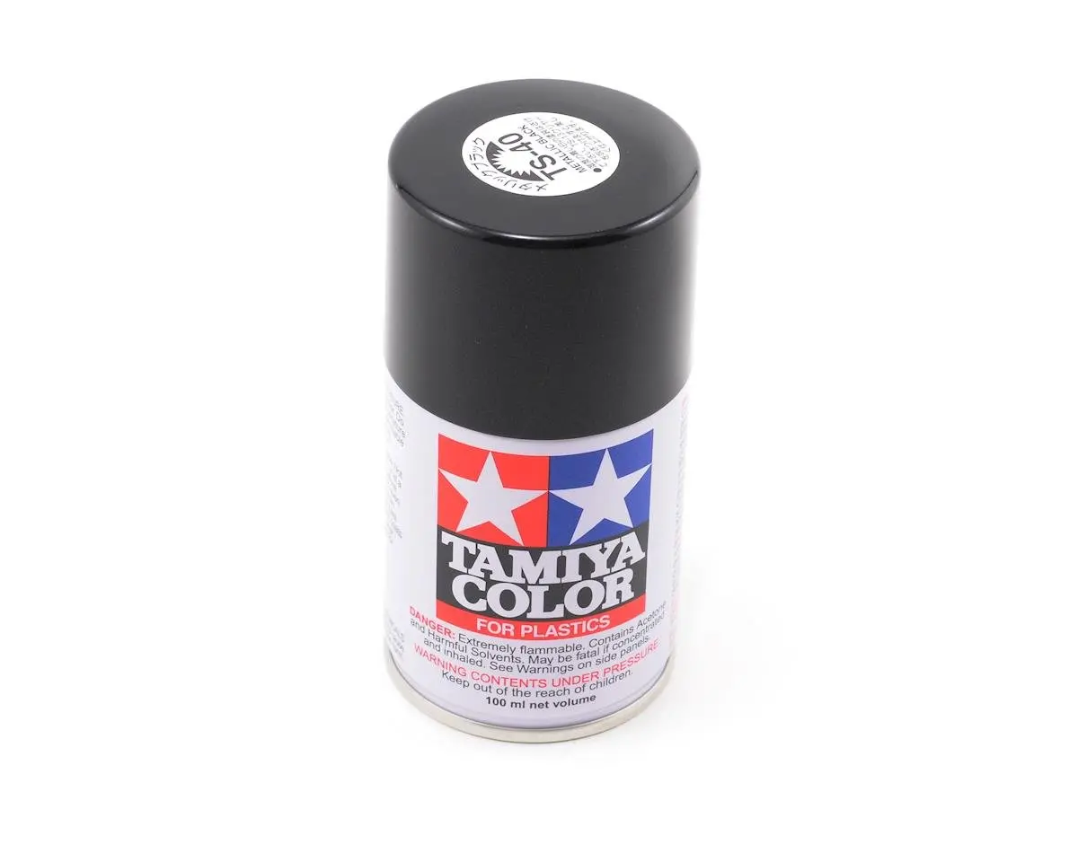 Tamiya Ts-40 Metal Black Lacquer Spray Paint (100Ml) 1