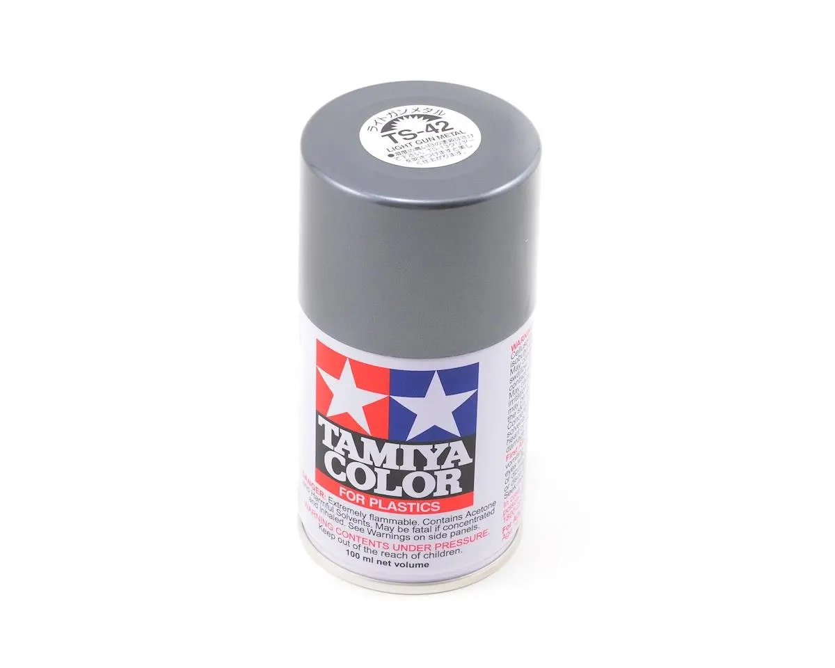 Tamiya Ts-42 Light Gun Metal Lacquer Spray Paint (100Ml) 1