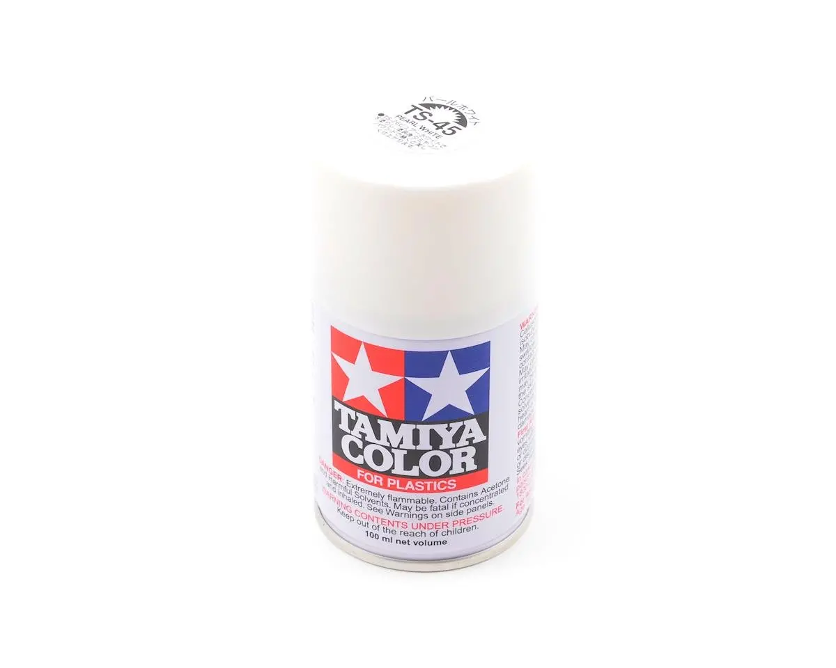 Tamiya Ts-45 Pearl White Lacquer Spray Paint (100Ml) 1