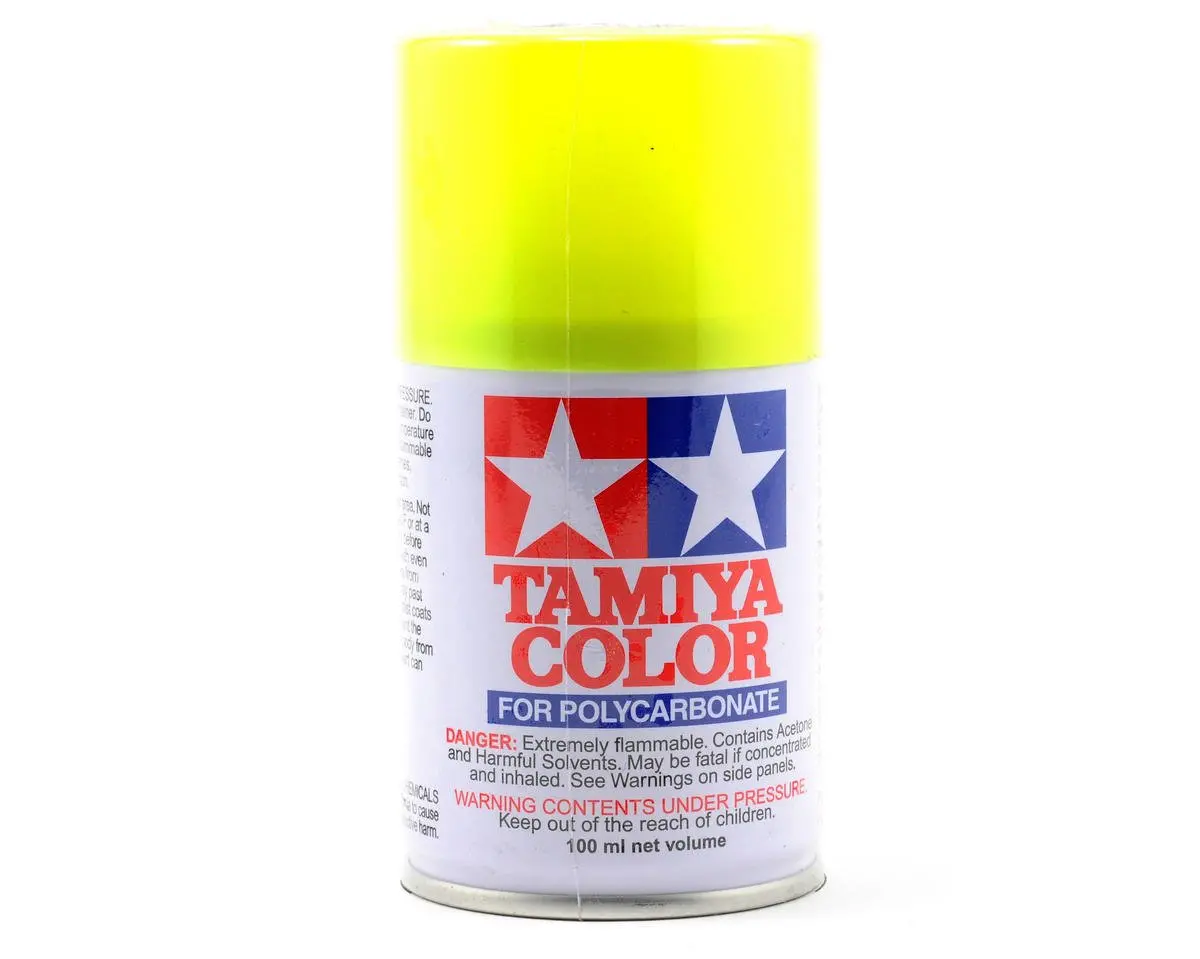 Tamiya Ps-27 Fluorescent Yellow Lexan Spray Paint (100Ml) 1