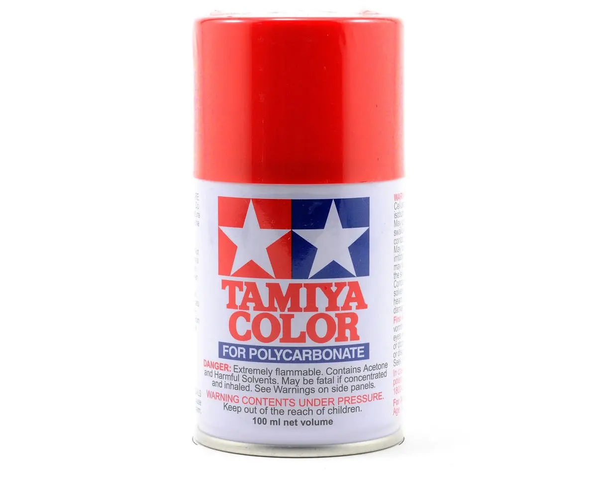 Tamiya Ps-34 Bright Red Lexan Spray Paint (100Ml) 1