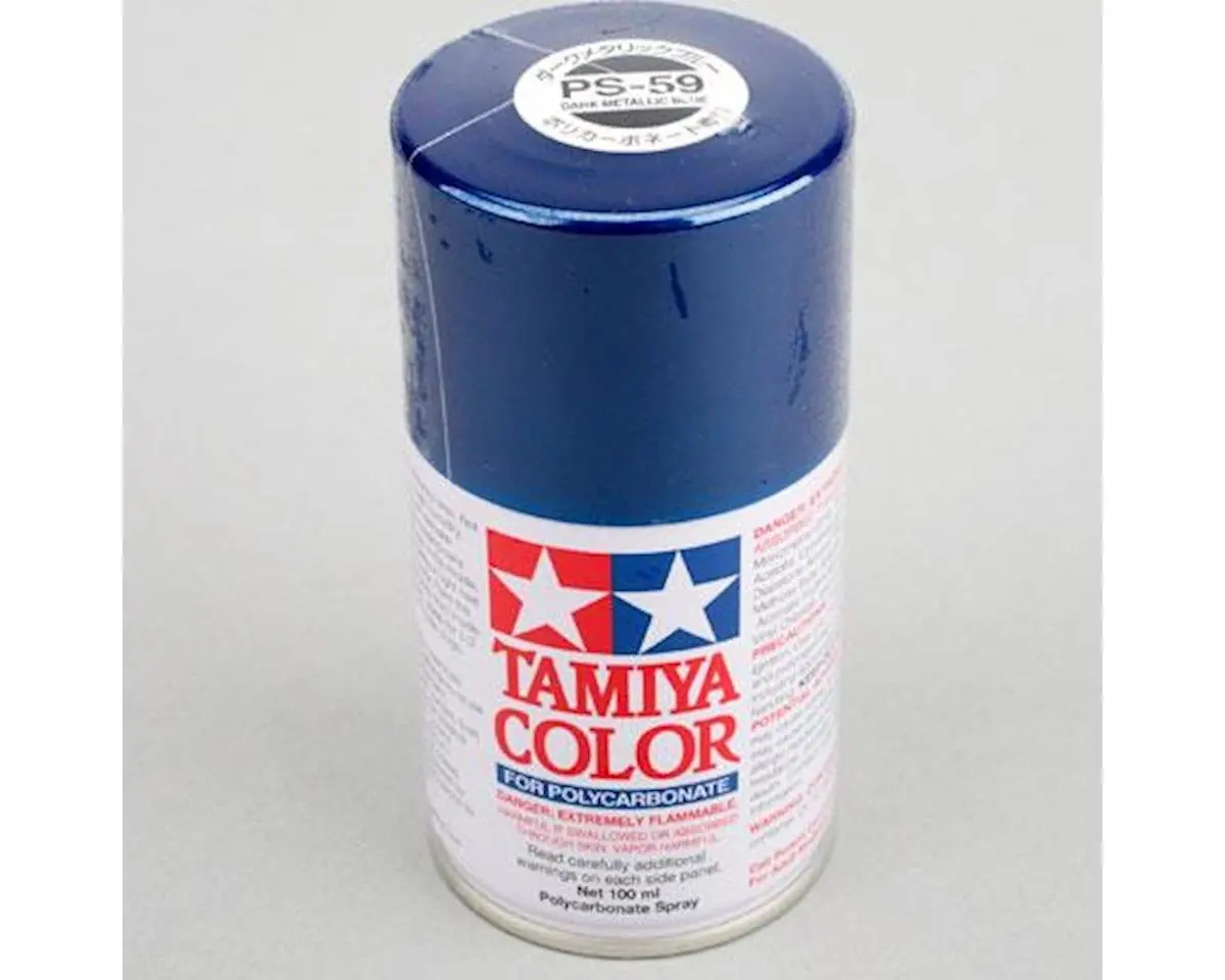Tamiya Ps-59 Dark Metallic Blue Lexan Spray Paint (100Ml) 1
