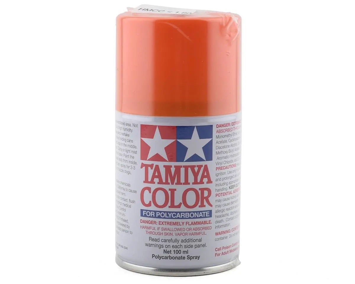 Tamiya Ps-62 Pure Orange Lexan Spray Paint (100Ml) 1