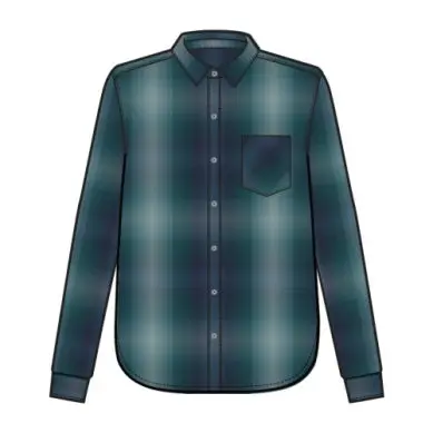 Pendleton Women's Relaxed Flannel Shirt In Teal Ombre 2