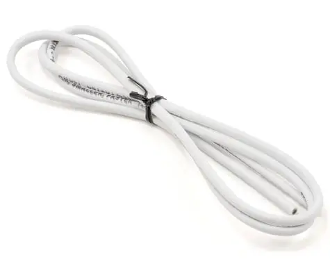Tekin 12Awg Silicon Power Wire (White) (3') 1