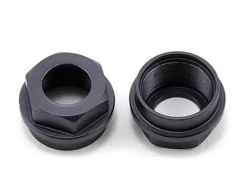 Tekno Rc Aluminum Shock Cartridge Cap Set (Gun Metal) (2) 1
