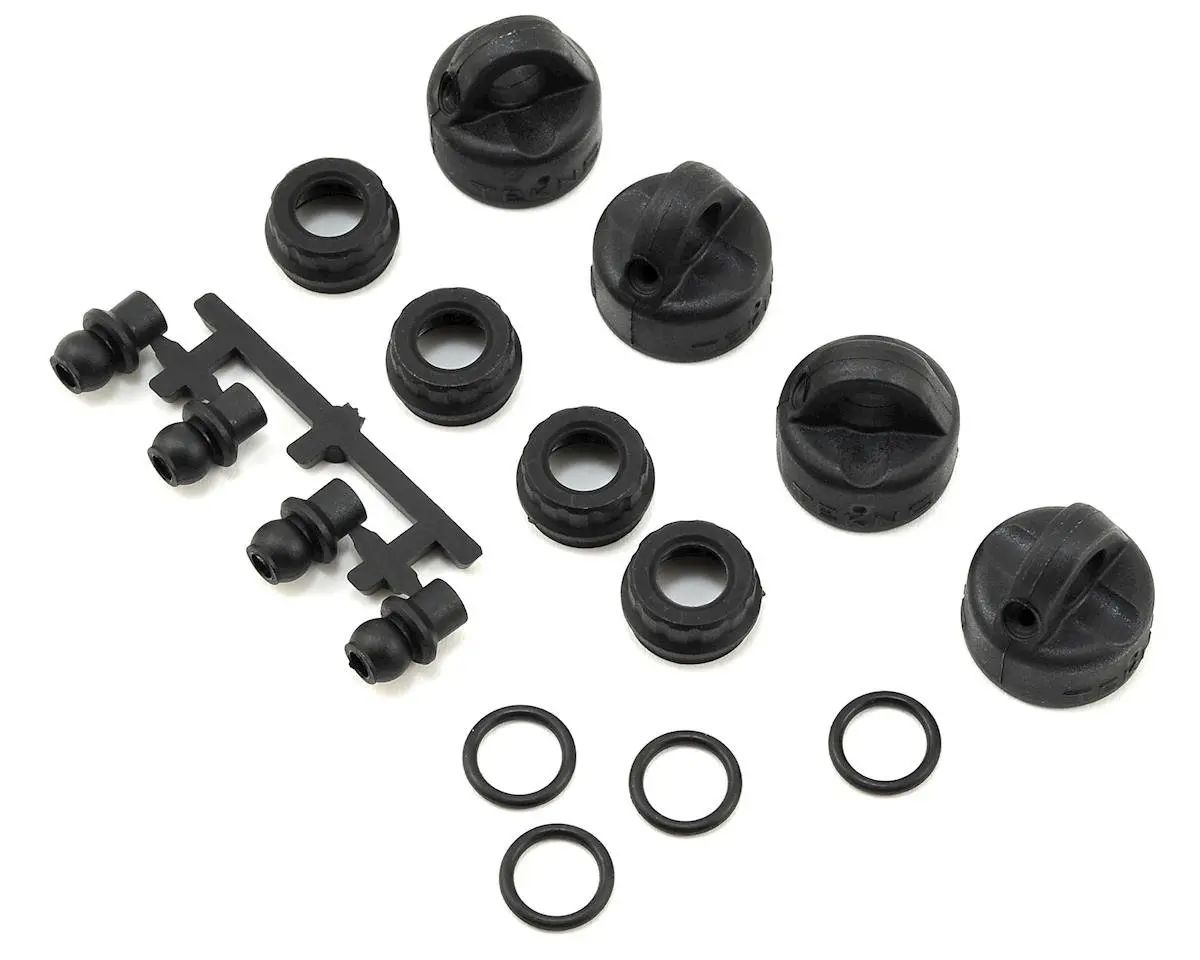Tekno Rc Eb410/Et410 Shock/Cartridge Cap & Bushing Set (4) 1