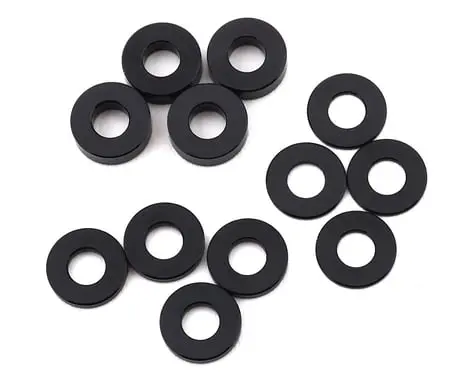 Team Losi Racing M3 Caster Block Aluminum Washer Set (Black) (4) 1