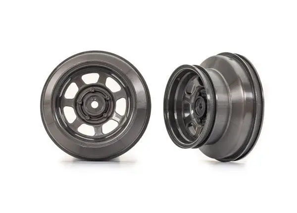 Traxxas Wheels, Dirt Oval, Graphite Gray (2) (2Wd Front Only) 1