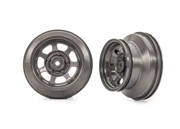 Traxxas Wheels, Dirt Oval, Graphite Gray (2) (4Wd Front/Rear) 1