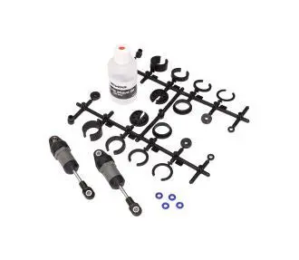 Traxxas Ultra Shocks Short W/ Spring Pre-Load Spacers (2)-Gray 1