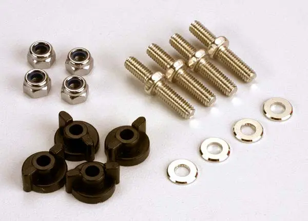 Traxxas Anchoring Pins With Locknuts (4)/ Plastic Thumbscrews For Upper Deck (4) 1
