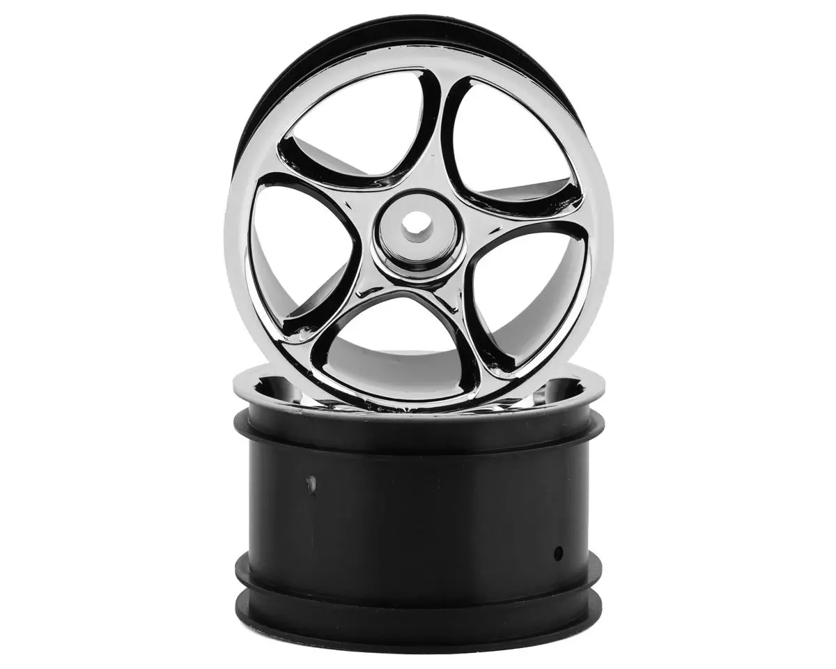 Traxxas 2.2" Bandit Rear Tracer Buggy Wheels (2) (Chrome) (Pins) 1