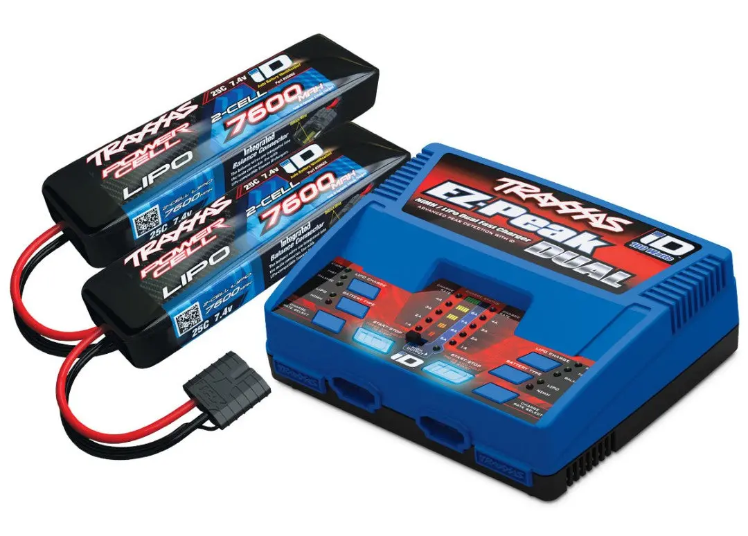 Traxxas Ez-Peak Dual 2S Completer Pack With 2X 7600Mah Lipo 1