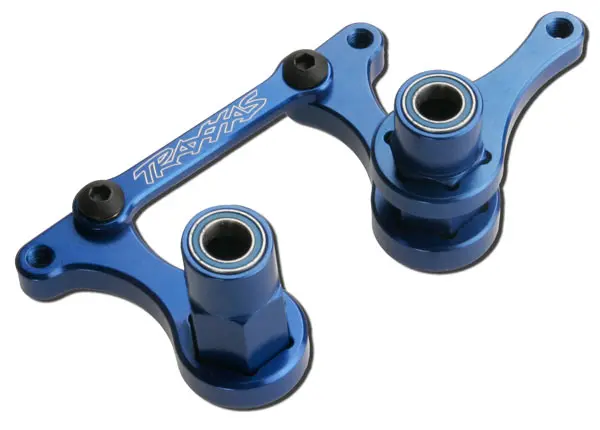 Traxxas T6 Aluminum Steering Bellcrank, Drag Link & 5X8mm Ball Bearings (Blue) 1