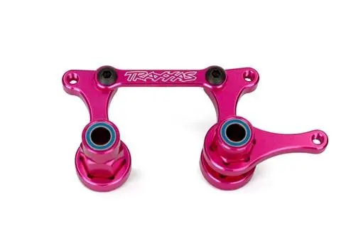Traxxas T6 Aluminum Steering Bellcrank, Drag Link & 5X8mm Ball Bearings (Pink) 1