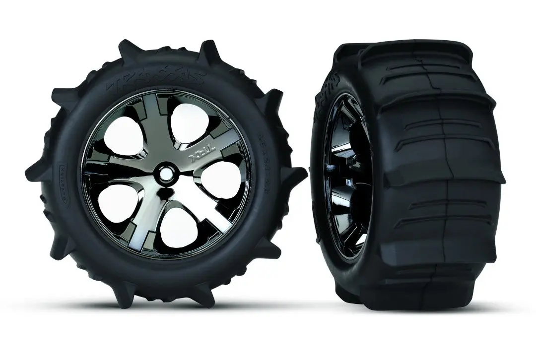 Traxxas Tires & Wheels, Assembled, Glued 2.8" Rear (2) Tsm Rated 1