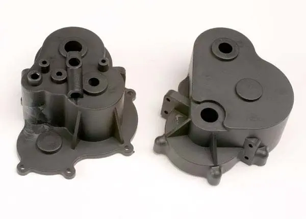 Traxxas Gearbox Halves (F&R)/ Rubber Access Plug 1