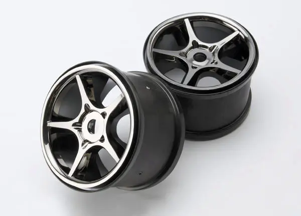 Traxxas Gemini 3.8" 17Mm Wheel (2) (Black Chrome) 1