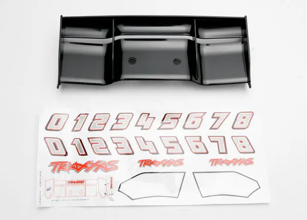 Traxxas Wing, Revo (Black)/ Decal Sheet 1