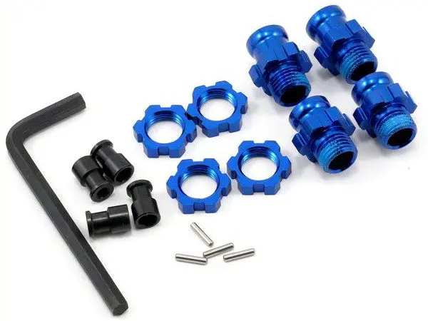 Traxxas Aluminum 17Mm Wheel Adapter Set (Blue) (4) 1