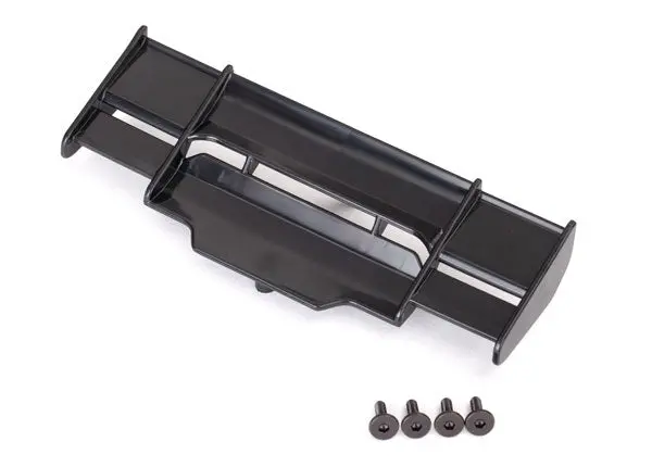 Traxxas Wing, Rustler 4X4 (Black)/ 3X8mm Fcs (3) 1