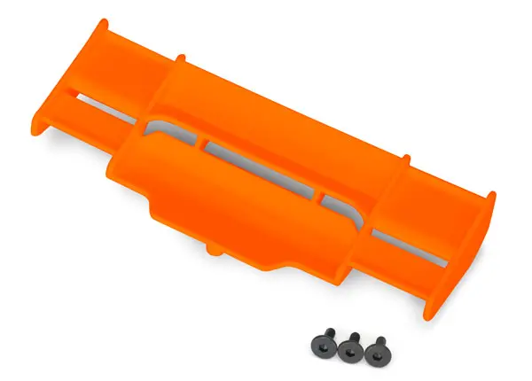 Traxxas Wing, Rustler 4X4 (Orange)/ 3X8mm Fcs (3) 1