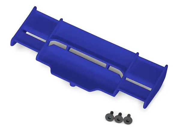 Traxxas Wing, Rustler 4X4 (Blue)/ 3X8mm Fcs (3) 1