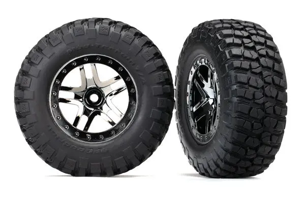 Traxxas Tires & Wheels, Assembled, Glued (Sct Split-Spoke Black 1