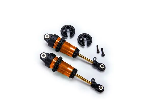 Traxxas Shocks, Gtr Long Orange-Anodized Fully Assembled (2) 1