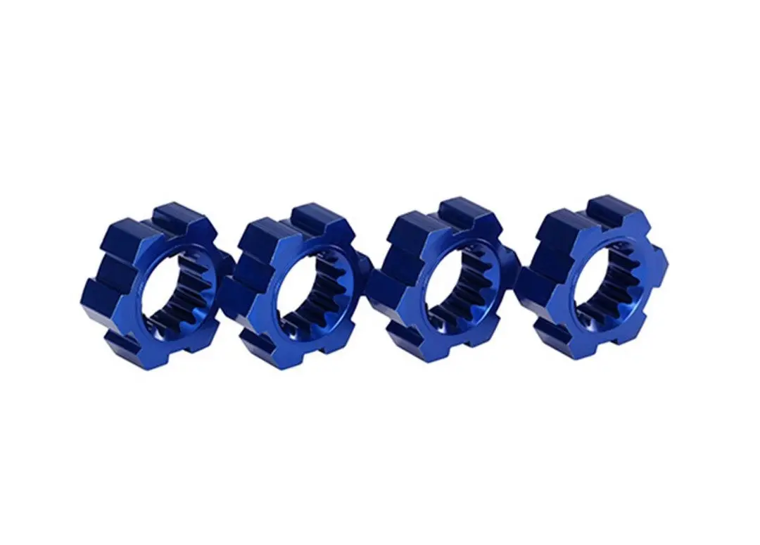 Traxxas Wheel Hubs, Hex, Aluminum (Blue-Anodized) (4) 1