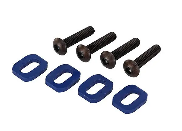 Traxxas Washers, Motor Mount, Aluminum (Blue-Anodized) (4)/ 4X18mm Bcs (4) 1