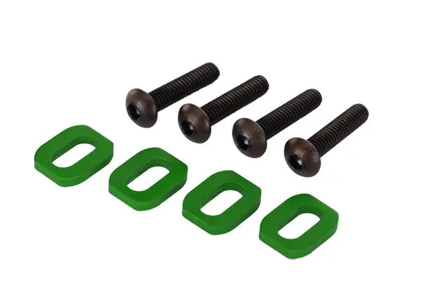 Traxxas Washers, Motor Mount, Aluminum (Green-Anodized) (4)/ 4X18mm Bcs (4) 1