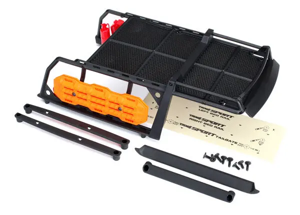 Traxxas Expedition Rack, Complete (Includes Traction Boards, Shovel, Axe, Jack, Fire Extinguisher, Fuel Cans, & Mounting Hardware) 1