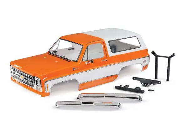 Traxxas Body, Chevrolet Blazer (1979), Complete (Orange) (Includes Grille, Side Mirrors, Door Handles, Windshield Wipers, Front & Rear Bumpers, Decals) 1