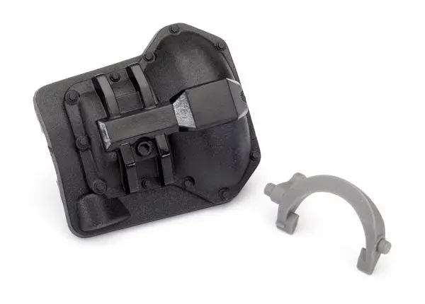 Traxxas Differential Cover, Trx-6 Rear (Black)/ T-Lock Fork (Grey) 1