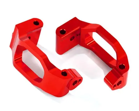 Traxxas Caster Blocks (C-Hubs), 6061-T6 Aluminum (Red-Anodized) 1