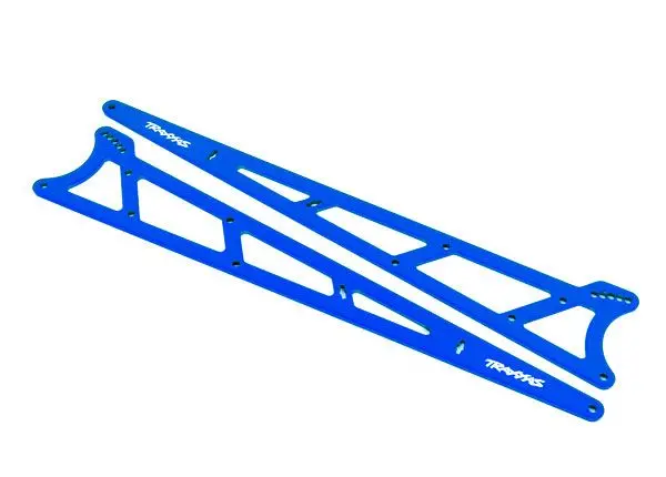 Traxxas Side Plates, Wheelie Bar, Blue (Aluminum) (2) 1
