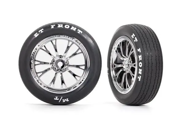 Traxxas Tires & Wheels, Assembled (Chrome Wheels) (Fr) (2) 1