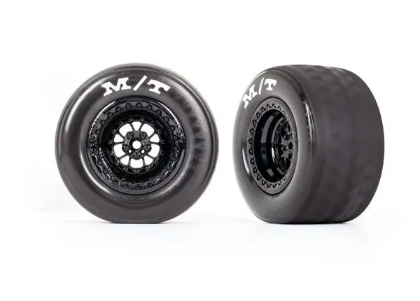 Traxxas Tires & Wheels, Assembled (Gloss Black Wheels) (R) (2) 1