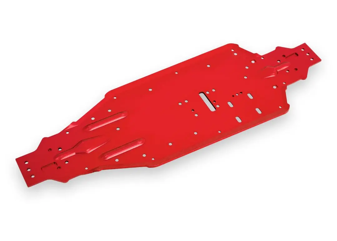 Traxxas Chassis, Sledge, Aluminum (Red-Anodized) 1