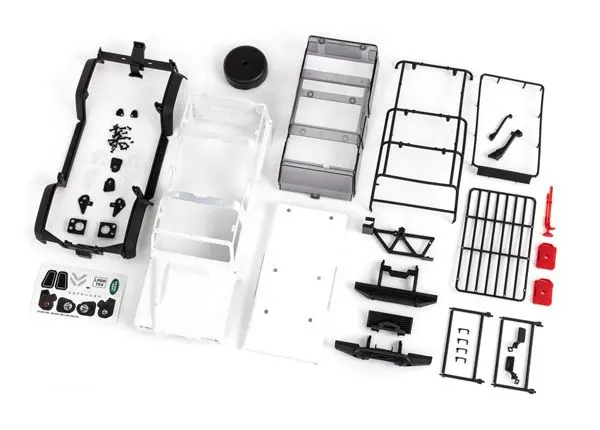 Traxxas Body, Land Rover Defender, Complete (White Unpainted) 1