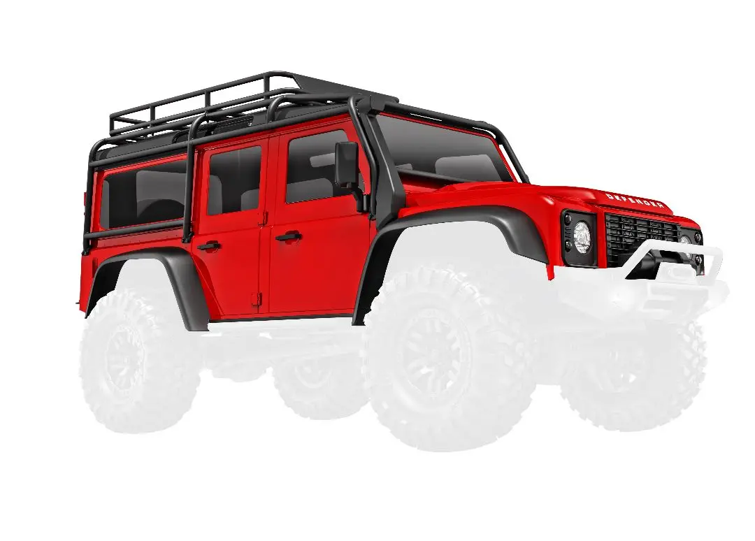 Traxxas Trx-4M Land Rover Defender Complete Body (Red) 1