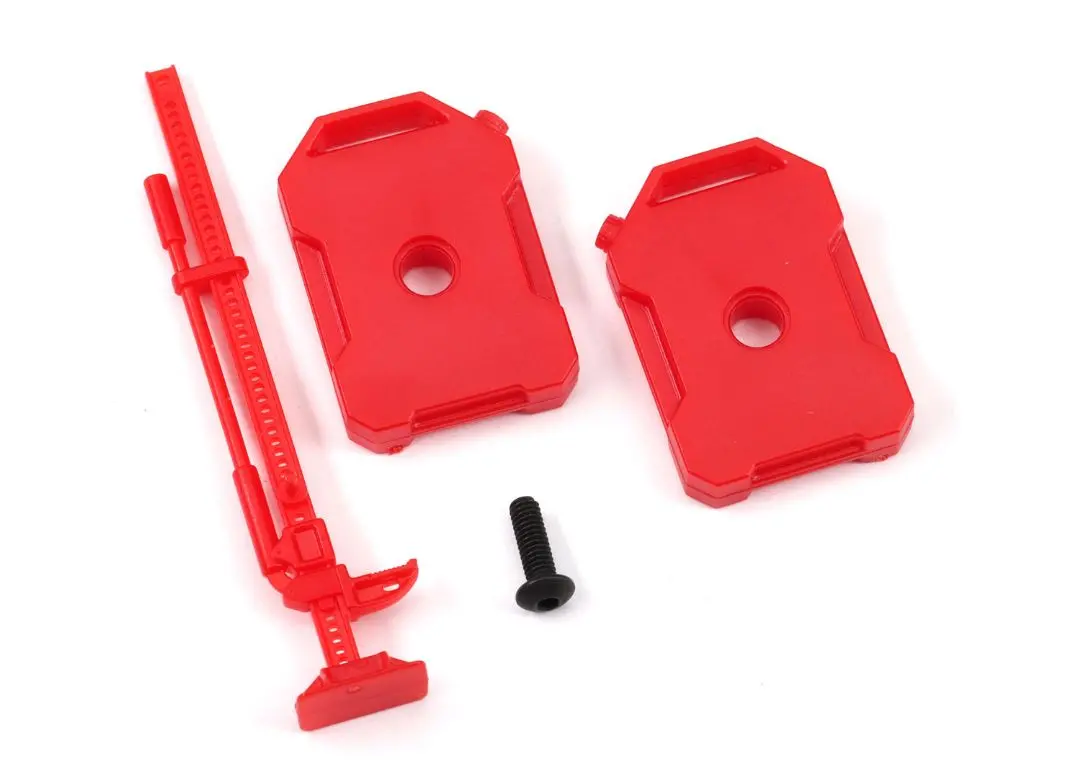 Traxxas Fuel Canisters (Left & Right)/ Jack (Red) (Fits Tra9712 Body) 1