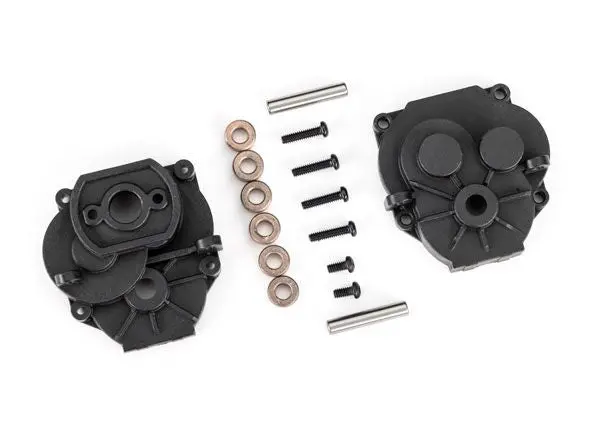 Traxxas Gearbox Housing (Front & Rear)/ 2X4mm Bcs (With Threadlock) (2)/ 2X8mm Bcs (4)/ 3X16mm Pins (2) 1