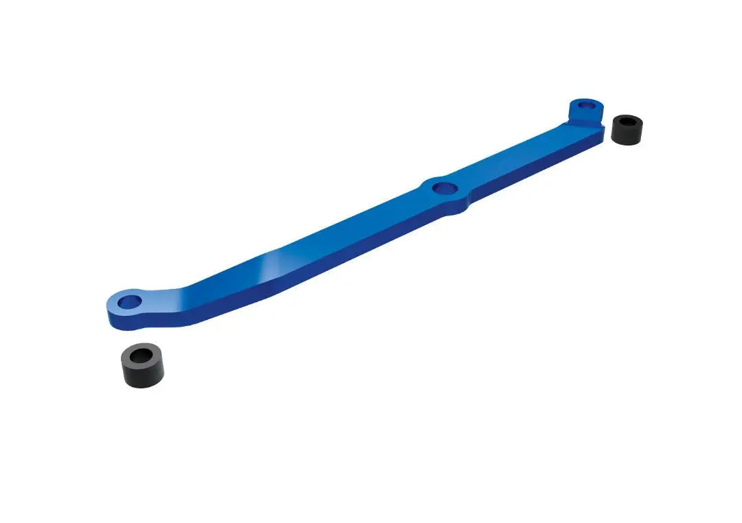 Traxxas Steering Link, 6061-T6 Aluminum (Blue-Anodized)/ Servo Horn, Metal/ Spacers (2)/ 3X6mm Ccs (With Threadlock) (1)/ 2.5X7mm Ss (With Threadlock) (1) 1