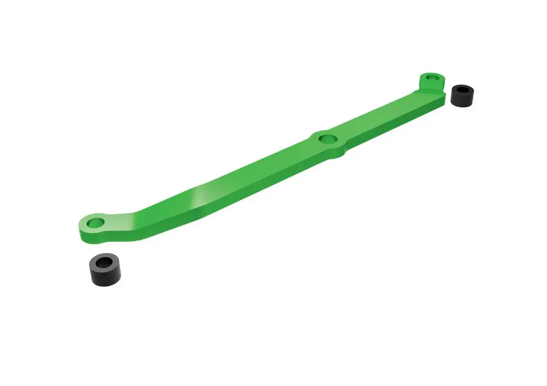 Traxxas Steering Link, 6061-T6 Aluminum (Green-Anodized)/ Servo Horn, Metal/ Spacers (2)/ 3X6mm Ccs (With Threadlock) (1)/ 2.5X7mm Ss (With Threadlock) (1) 1