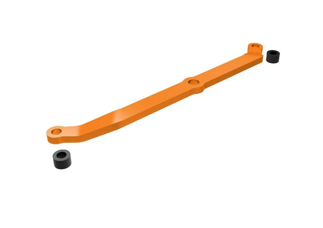 Traxxas Steering Link, 6061-T6 Aluminum (Orange-Anodized)/ Servo Horn, Metal/ Spacers (2)/ 3X6mm Ccs (With Threadlock) (1)/ 2.5X7mm Ss (With Threadlock) (1) 1