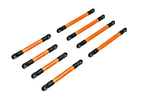 Traxxas Suspension Link Set, 6061-T6 Aluminum (Orange-Anodized) (Includes 5X53mm Front Lower Links (2), 5X46mm Front Upper Links (2), 5X68mm Rear Lower Or Upper Links (4)) 1