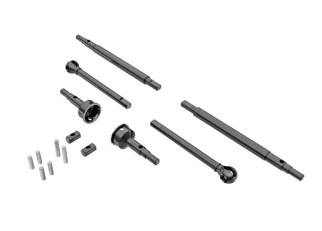 Traxxas Axle Shafts, Front And Rear (2)/ Stub Axles, Front (2) (Hardened Steel) 1